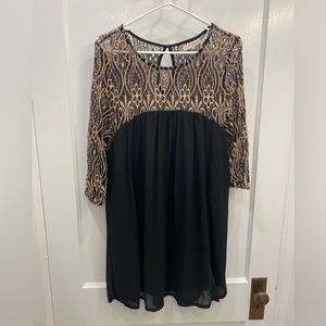 Formal black and gold dress